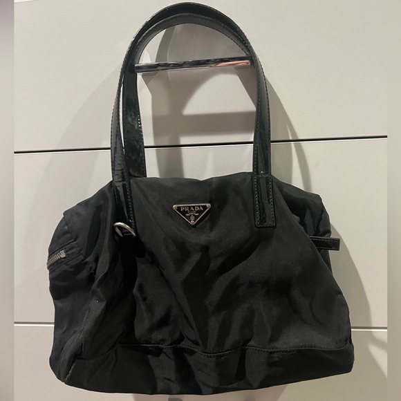 Vintage PRADA Saffiano-Trimmed Tessuto Shoulder Bag - Picture 3 of 7